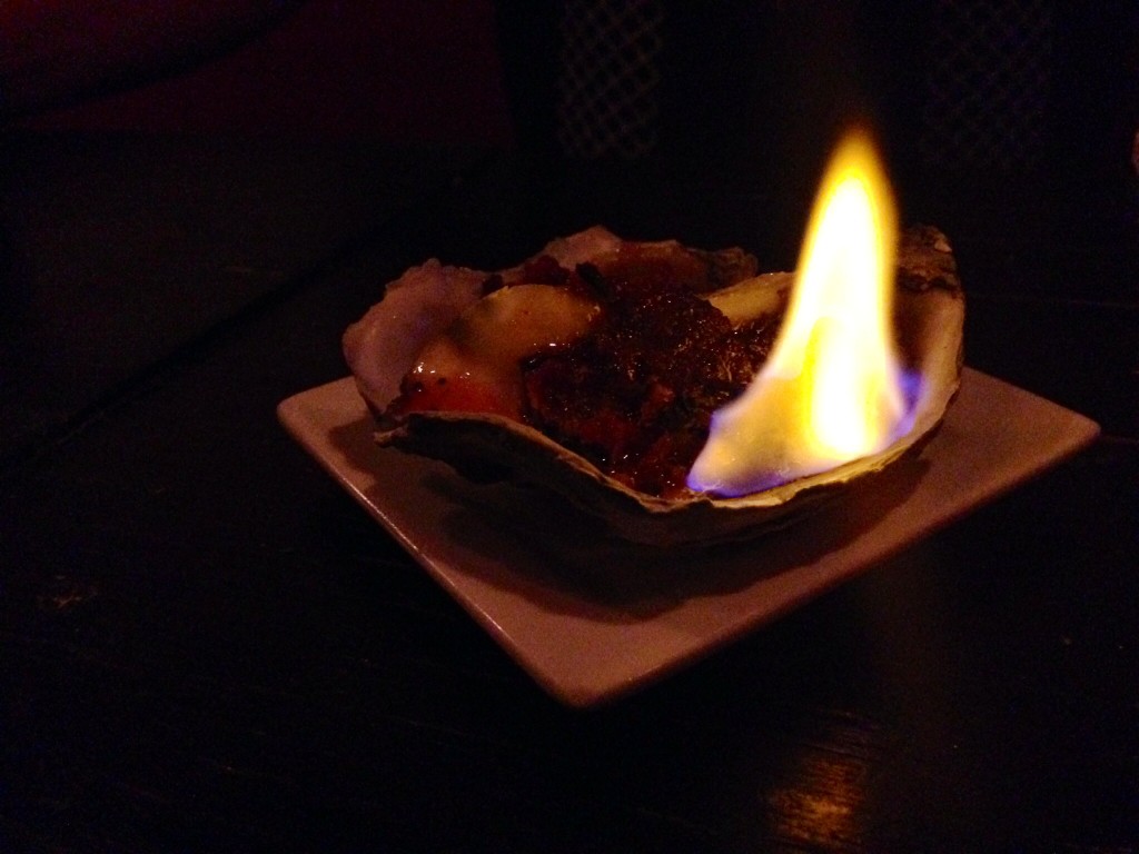 flaming oysters